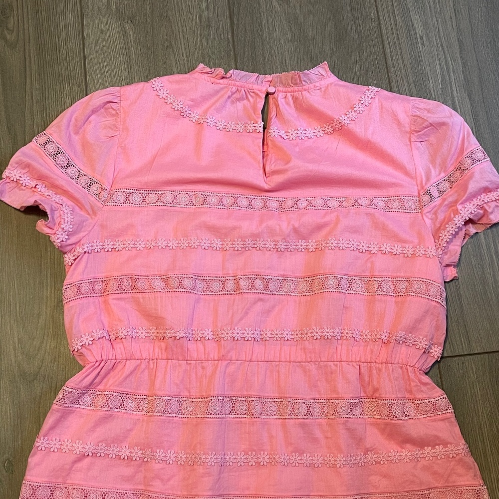 Jcrew pink peplum blouse